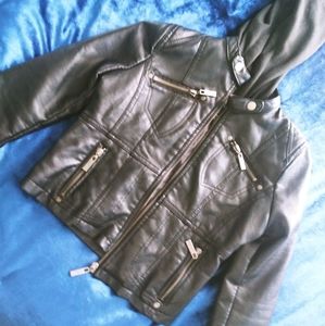 Jou Jou Faux Leather Moto Jacket